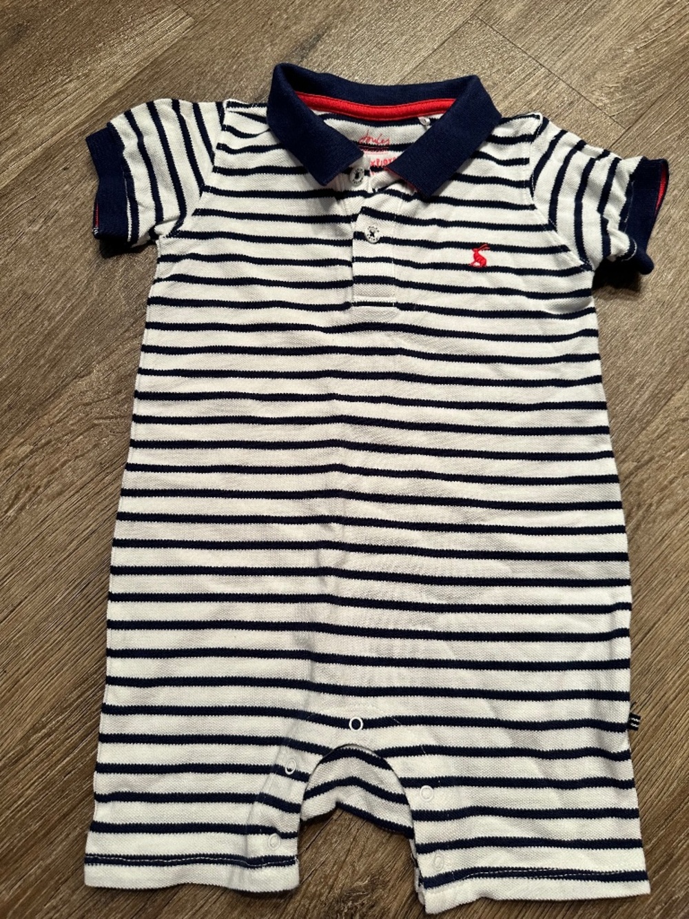 Joules Jumpsuit Navy and White Striped Sz 12-18M - Never Worn!